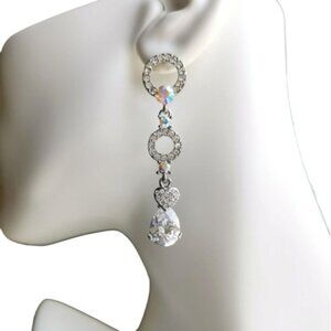 Aurora borealis crystal chandelier earrings 🆕